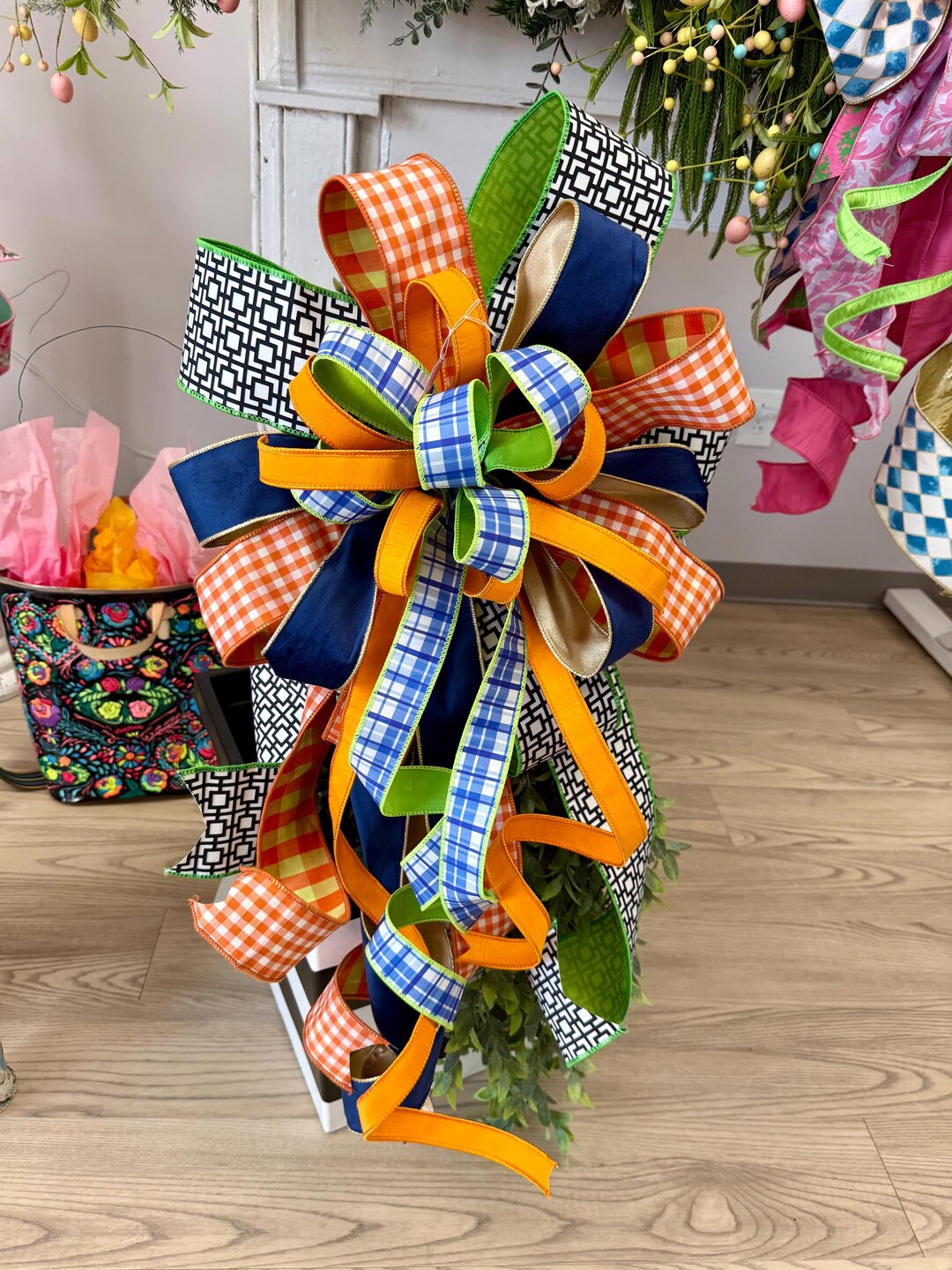 Huge Multi Color Handmade Bow - Etsy