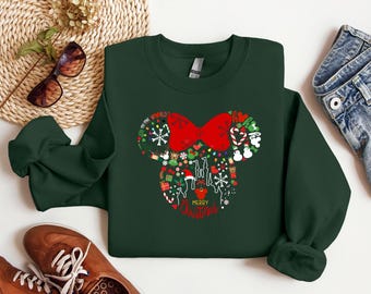 Merry Christmas Sweatshirt, Holiday Crewneck Sweater, Cozy Winter Christmas Hoodie, Cute Festive  Sweatshirt, Xmas Gift for Her or Him