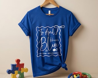 Autism Awareness Shirt, In April We Wear Blue Special Education Teacher Tee, Aura Of Blue Embrace Nuerodiversity Tee, Special Education Gift