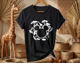 Disney Safari Mickey Minnie Tee, Matching Family Trip Shirt, Disney Safari Squad Family Shirts, Disney Animal Kingdom Vacation Tees