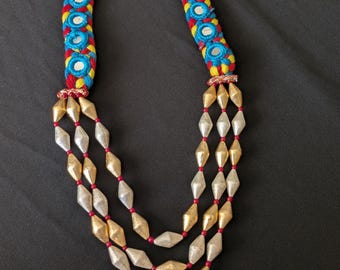 Indian Dholki Mala| Bormala| Dholki beads necklace| Indian Bridal Jewelry| Bollywood| Statement Necklace| Dholki Haar| Bormaal