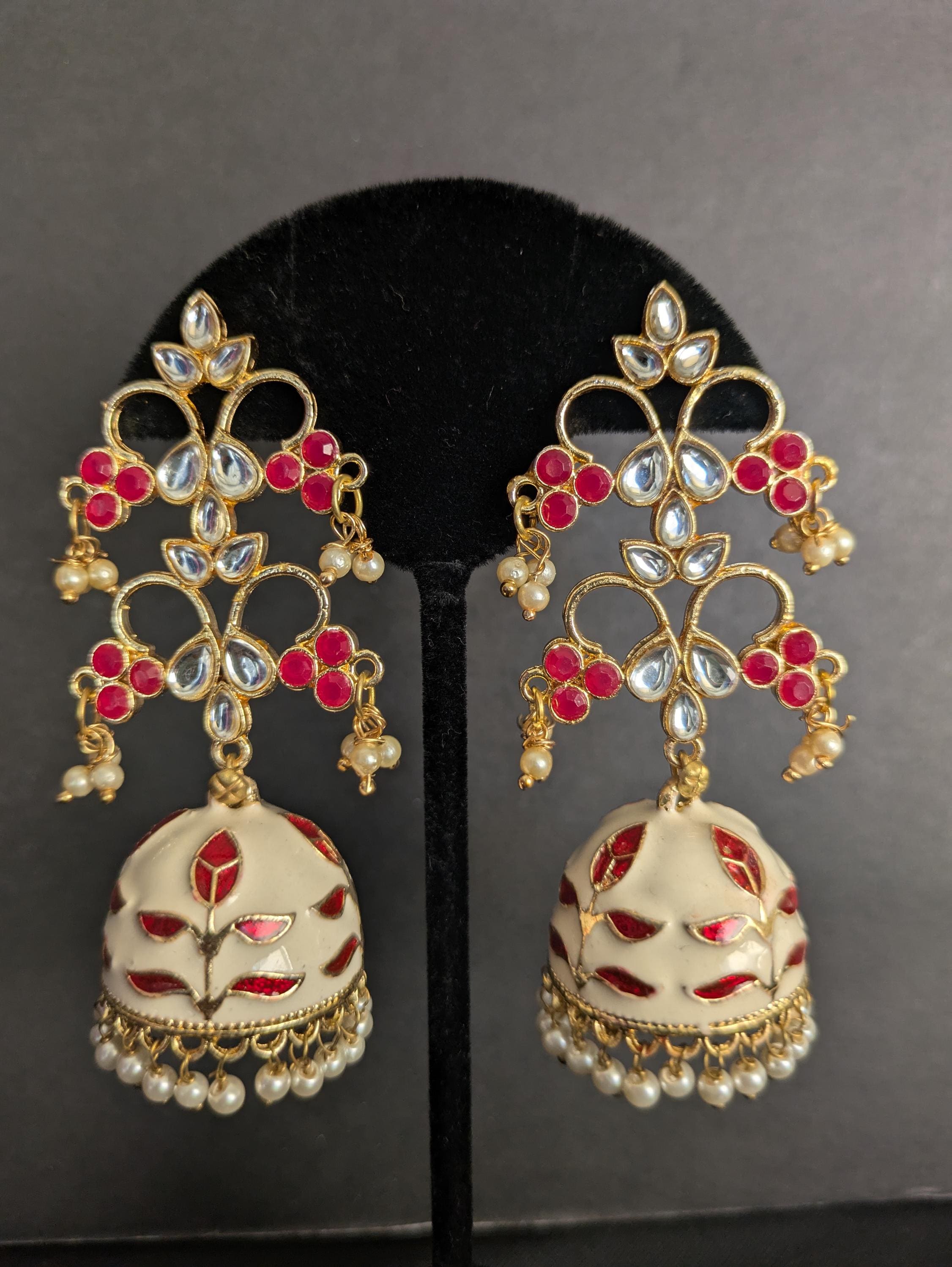 Buy Meenakari Jhumka Earrings| Indian Jhumki| Enamel Paint Jhumka