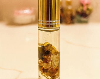 Money Attraction Oil Rollerball – Wealth, Prosperity & Financial Manifestation – Crystal Infused Ritual Oil – Spiritual Gift