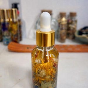 Manifestation Ritual Oil – Crystal Infused Herbs, Intention Setting Tool image 2