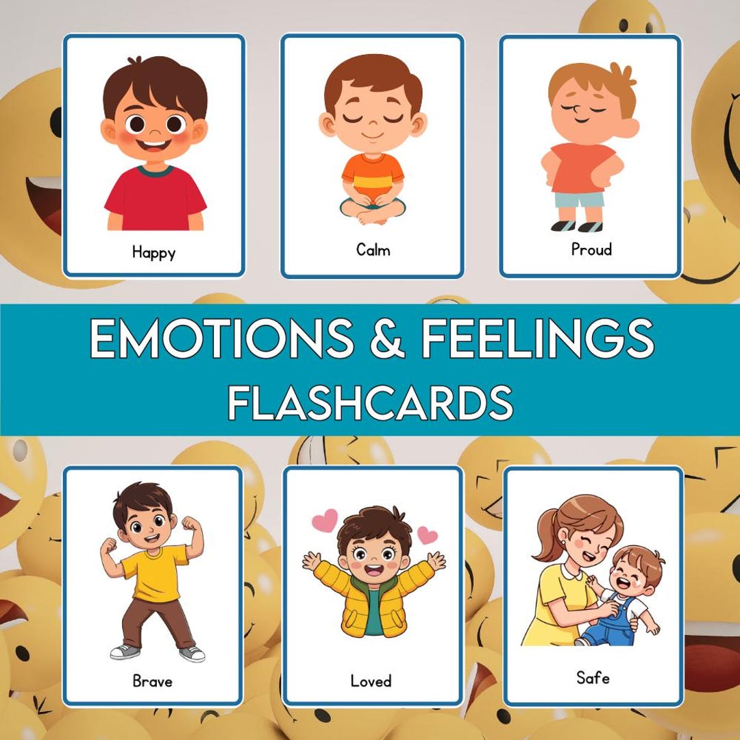Emotions and Feelings Flashcards Printable | Social Emotional Learning ...
