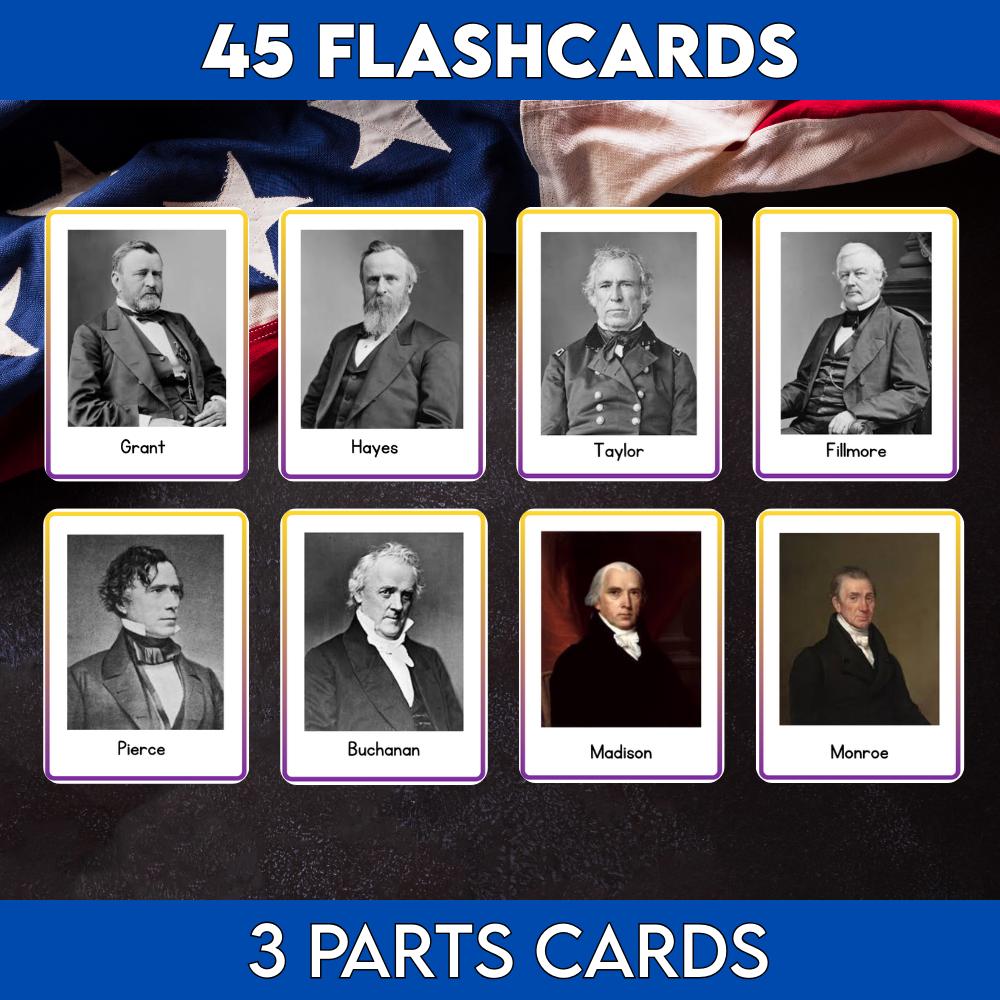 United States Presidents Flashcards Printable | US History Cards for ...