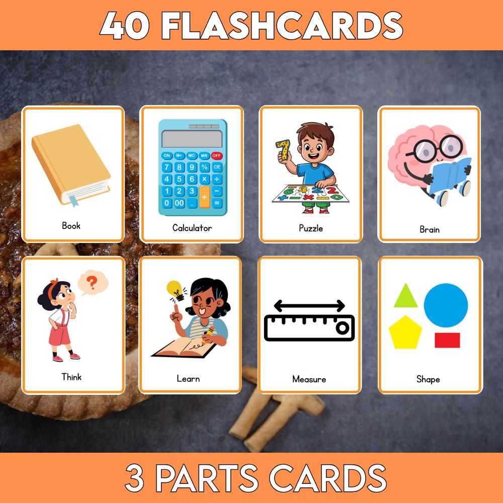 Pi Day Flashcards for Kids Printable | Math Vocabulary Cards for 3.14 ...
