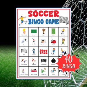 Soccer Bingo Game | Sports-Themed Printable Activity for Kids, Classroom, Homeschool, Birthday Parties & Family Game Fun