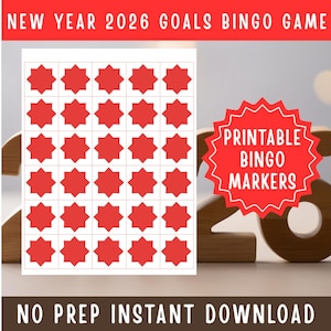 New Year 2026 Goals Bingo Game | Printable Goal Setting Activity for ...