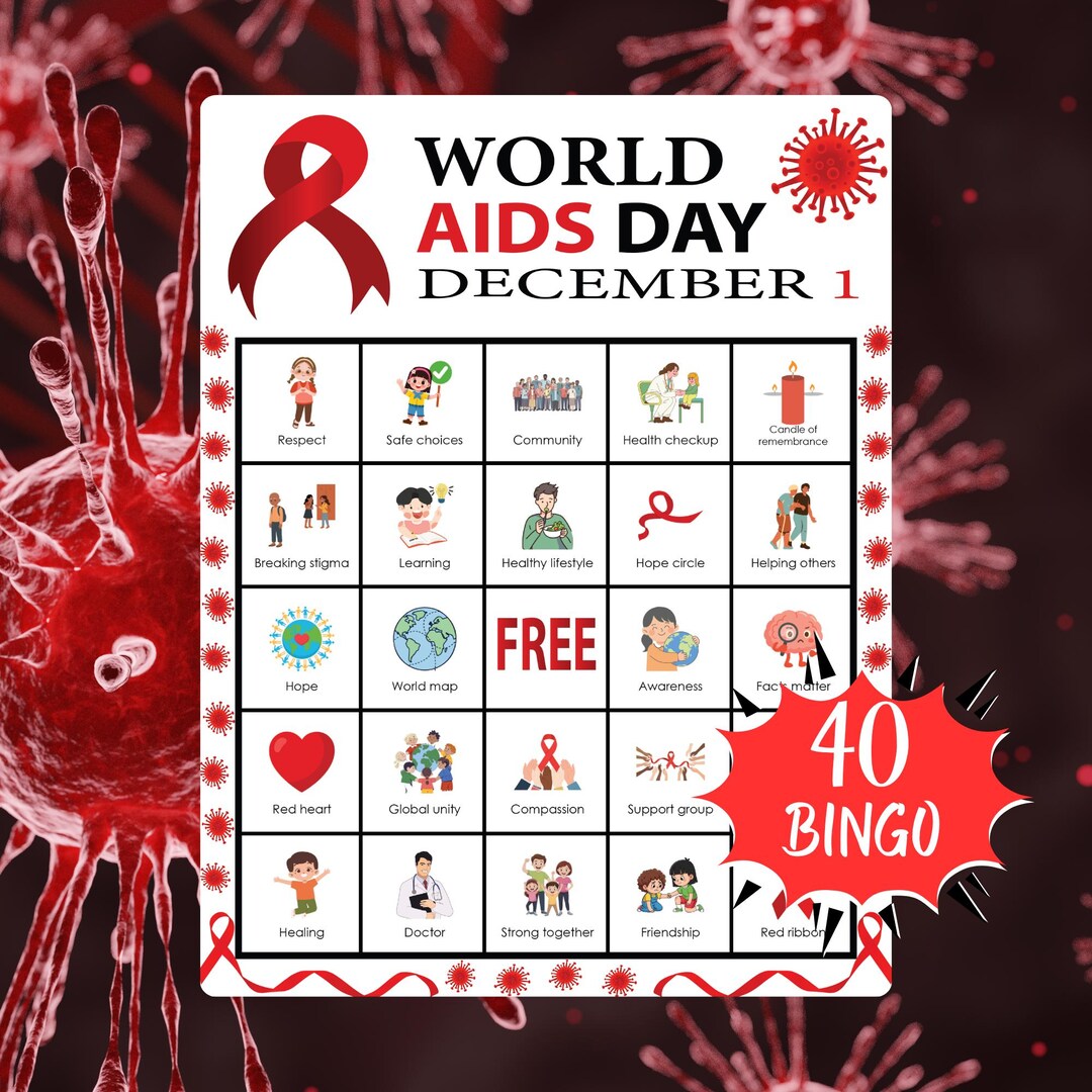 World AIDS Day Bingo Game | Awareness and Education Printable for Kids ...