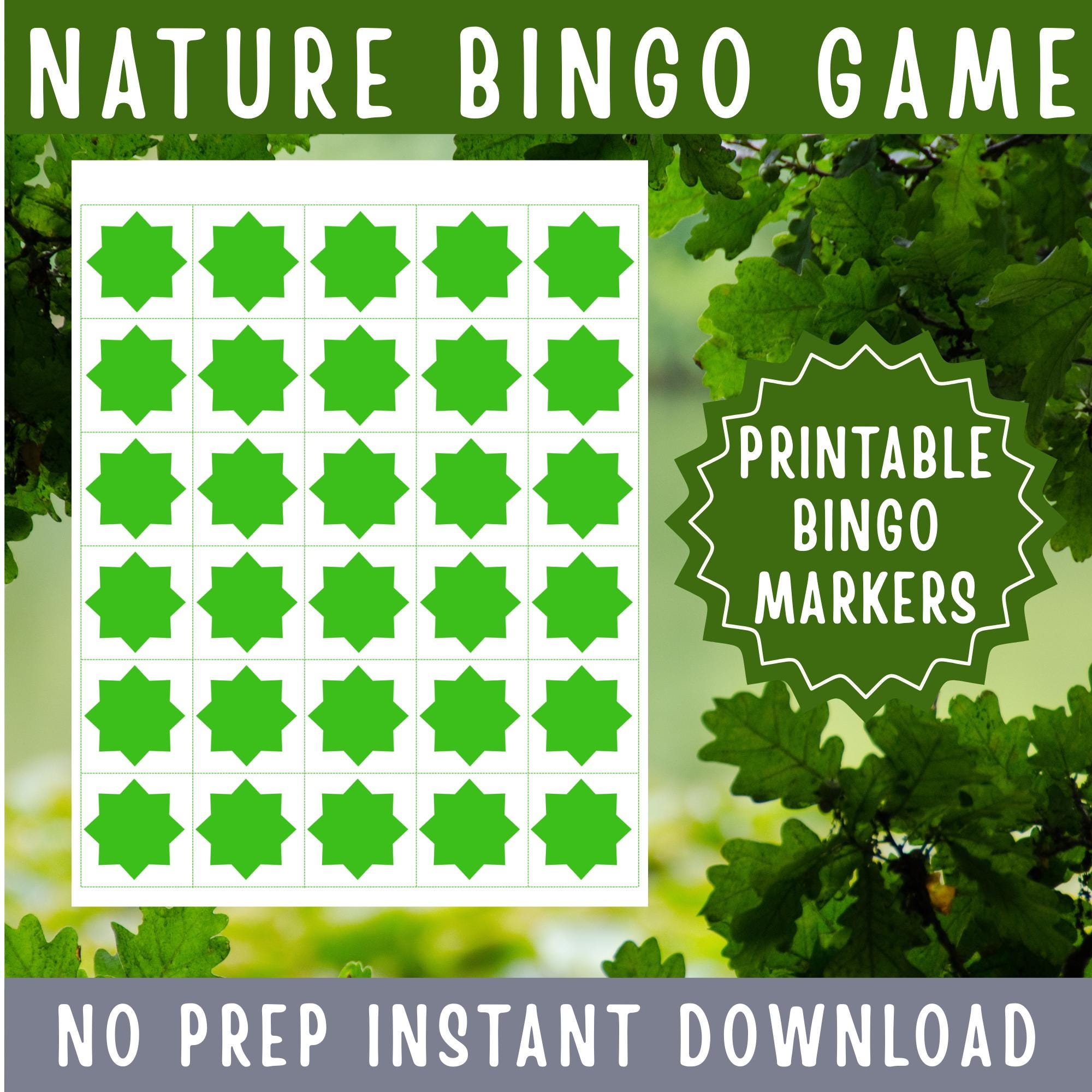 Nature Bingo Game Printable Outdoor Adventure Activity for Kids ...
