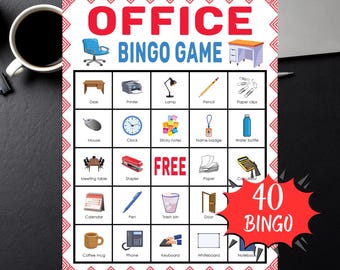 Office Bingo Game | Fun Printable Workplace Bingo for Team Building, Meetings, Training & Office Parties