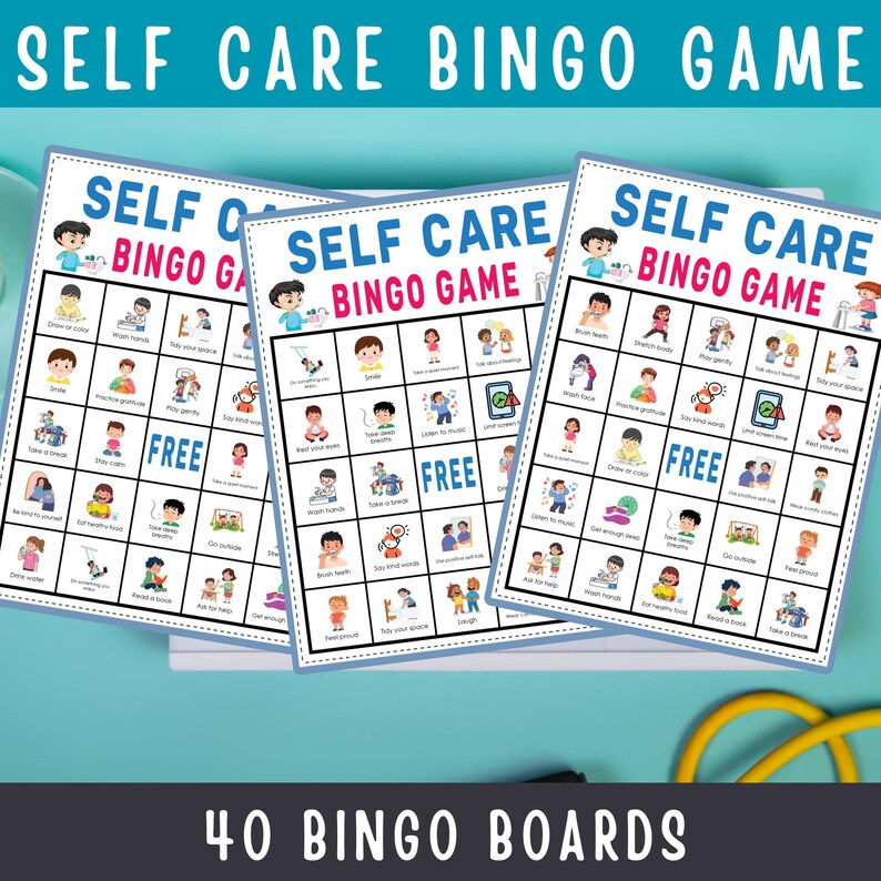 Self Care Bingo Game Printable Wellness Activity for Kids Teens ...