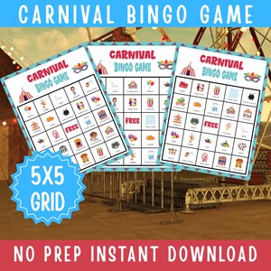 Carnival Bingo Game | Fun Fair-themed Printable Activity for Kids ...