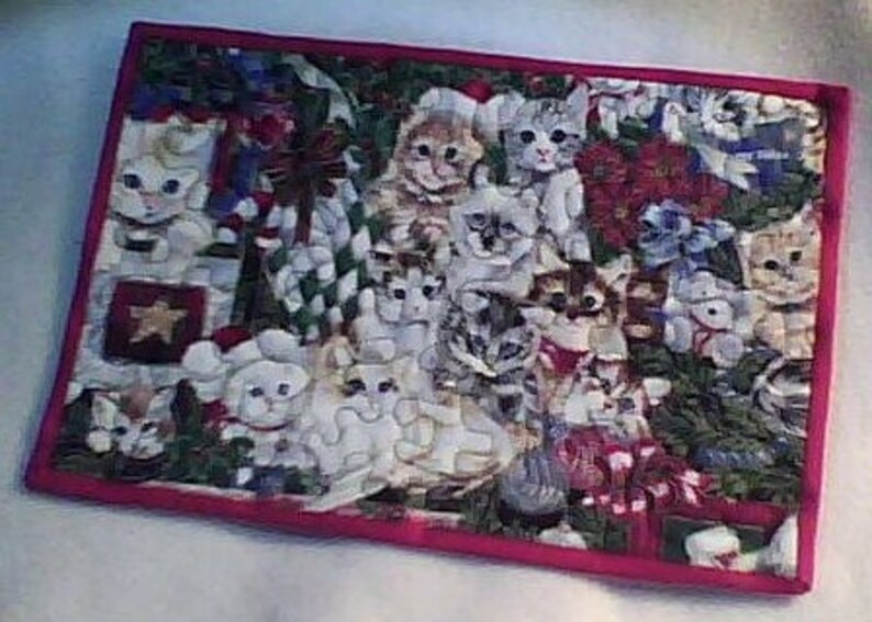 Christmas Cat Pet Mat image 1