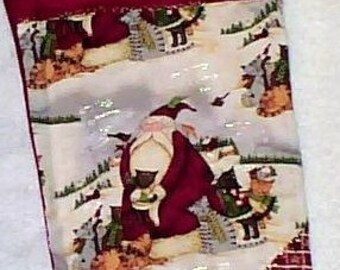 Christmas Stocking Father Christmas & Kitty's