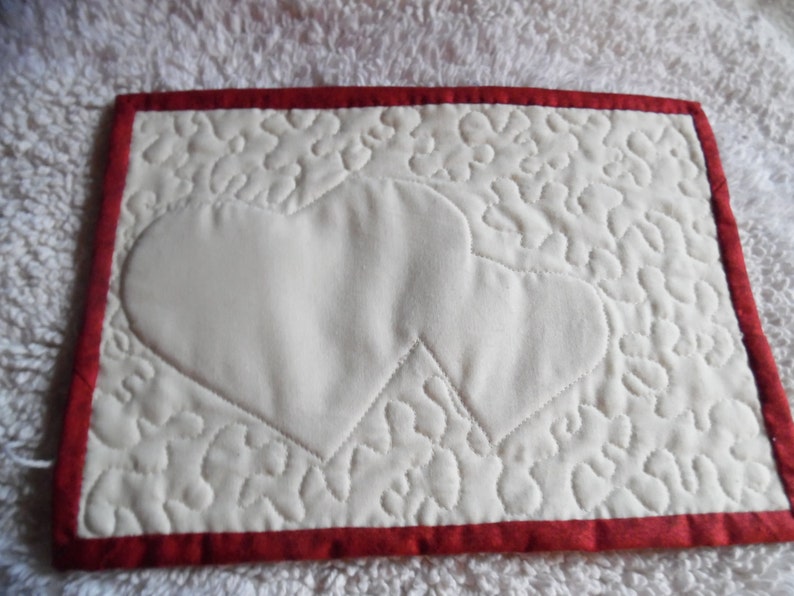 Valentine Mug Rug Love is in the Air cat image 3