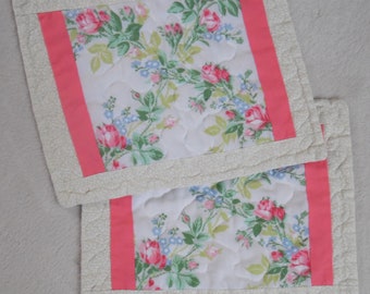 Coming up Roses Quilted Mug Rugs