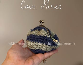 Crochet Coin Purse PDF Pattern: Easy Kiss Lock Design (Digital PDF)