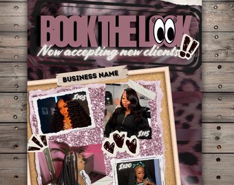 Canva Template: Booking flyer for hairstylist