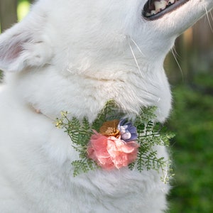 Attachable Corsage for Dog Wedding Collar | Floral Collar for Pet | Dog Wedding Gift | Wedding Dog Florals | Bridal Dog Ring Bearer Decor