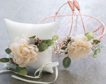 Boho Flower Girl Basket: Copper Willow Wedding Decor