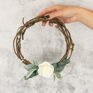 Flower Girl Hoop | Flower Basket Alternative | Rustic Flower Girl Hoop | Boho Mini Wreath | Rustic Wedding | Bridesmaid & Flower Girl Gift