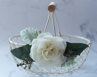 Clearance | Rustic Flower Girl Basket | Small Flower Girl Gift | Rustic Wire Basket | Barn Wedding Basket