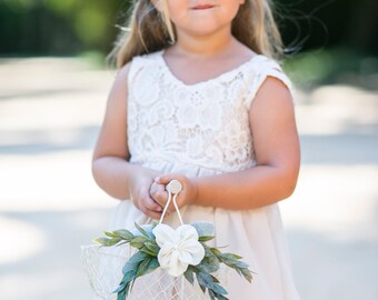 etsy flower girl basket