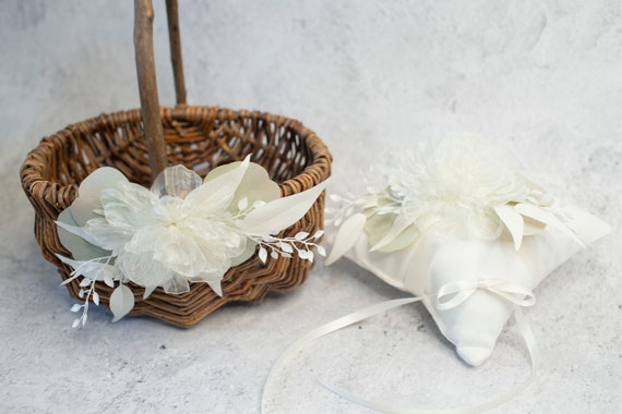 SALE | Imperfect l Flower Girl Basket set | Clearance | Romantic Wedding