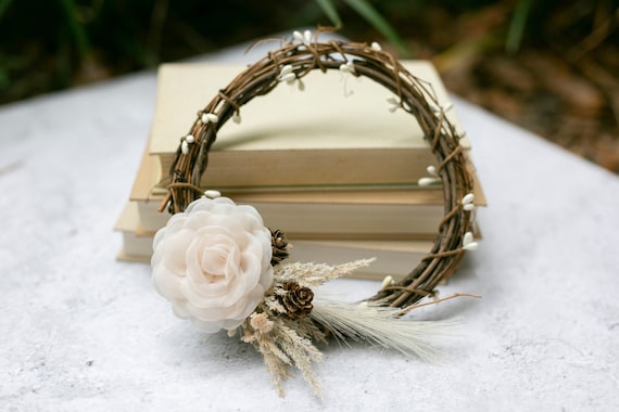 Flower Girl Hoop | Flower Basket Alternative | Rustic Flower Girl Hoop | Boho Mini Wreath | Rustic Wedding | Bridesmaid & Flower Girl Gift