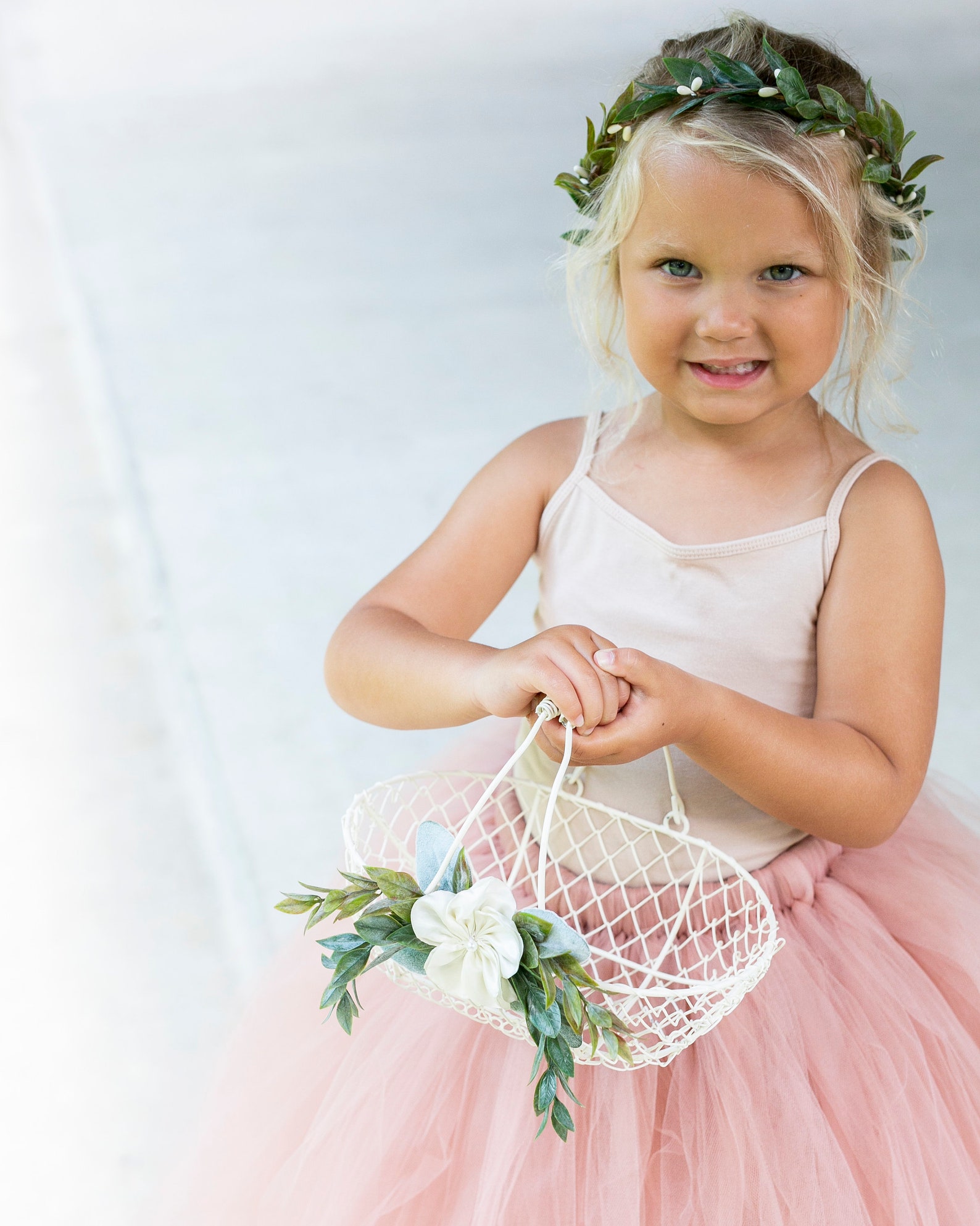 Flower Girl Basket & Ring Bearer Pillow Set Ivory Wire Etsy UK