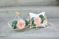 Eucalyptus Flower Girl Basket Set: Ivory Wire Basket, Ring Pillow & Crown