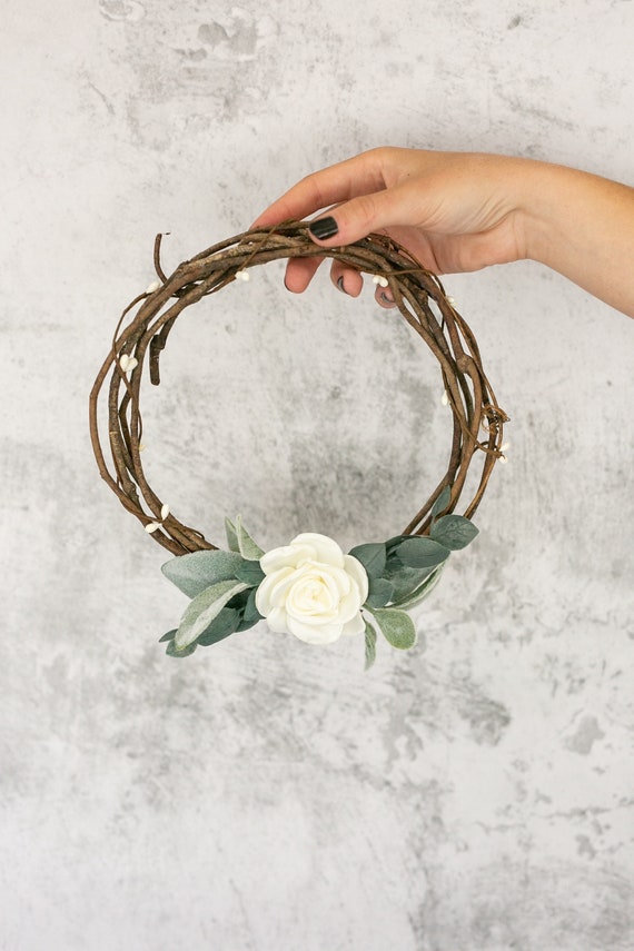 Flower Girl Hoop | Flower Basket Alternative | Rustic Flower Girl Hoop | Boho Mini Wreath | Rustic Wedding | Bridesmaid & Flower Girl Gift