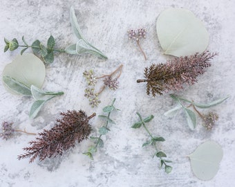 Lot de fausses verdures : centre de table pour mariage d'hiver, 15 pièces