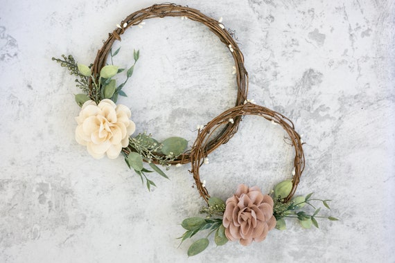 Flower Girl Hoop | Flower Basket Alternative | Rustic Flower Girl Hoop | Boho Mini Wreath | Rustic Wedding | Bridesmaid & Flower Girl Gift