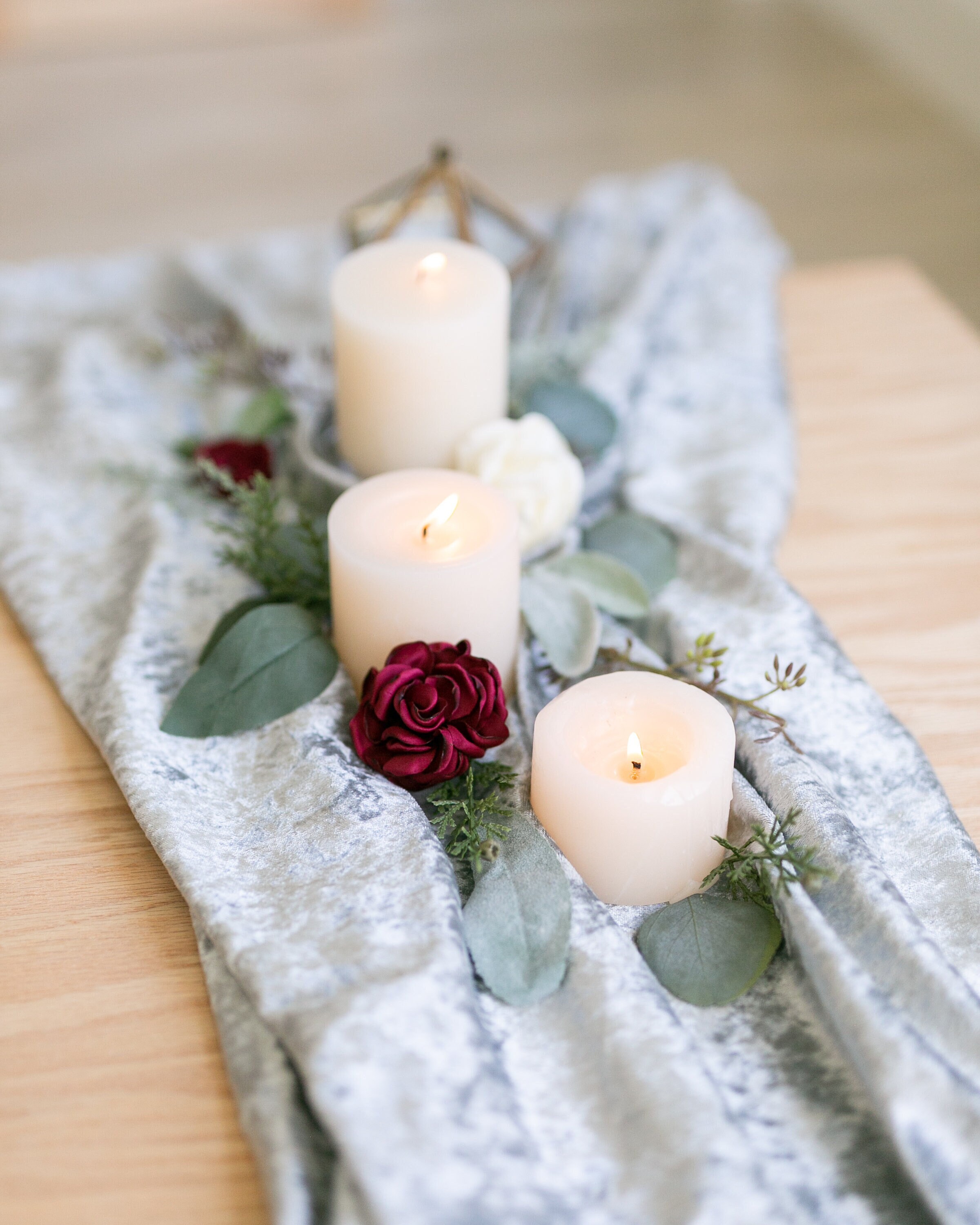 Faux Greenery Flower Bundle: Holiday Table Centerpiece Styling Kit