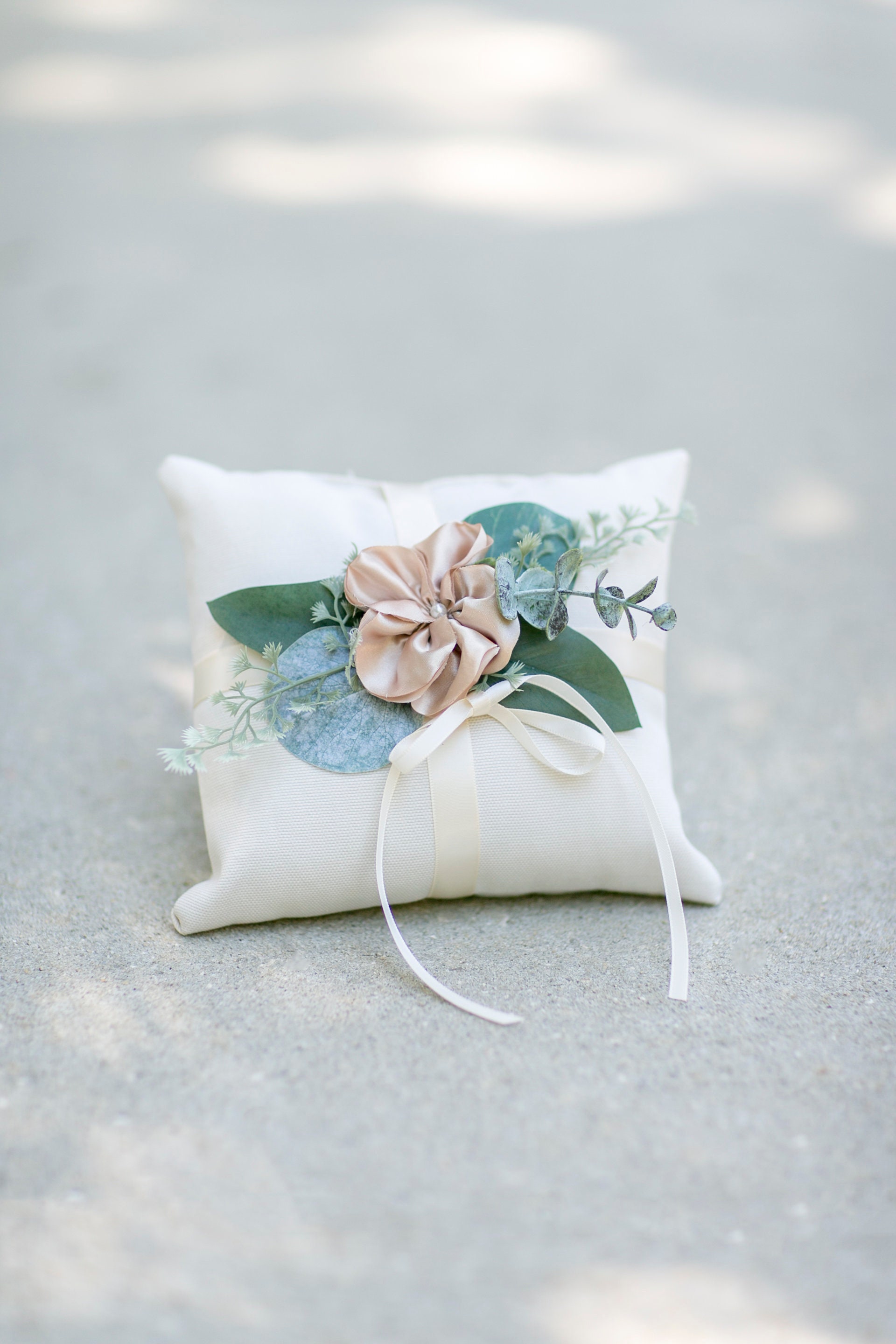 Blush Pink Ring Bearer Pillow