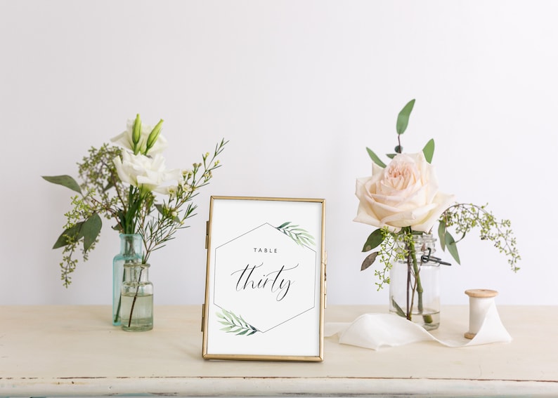 Printable Wedding Table Numbers Geometric Table Numbers - Etsy