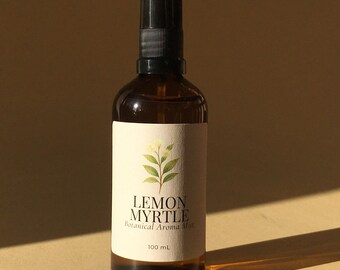 Natural Room & Linen Spray — Botanical Mist — Lemon Myrtle, Grapefruit, Bergamot, or Peppermint (100 mL)