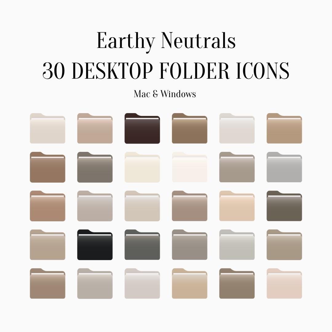 Neutral Folder Icon Picture Earthy Neutral Folder Icons: Beige Taupe Warm Gray Desktop (PNG ICO ...