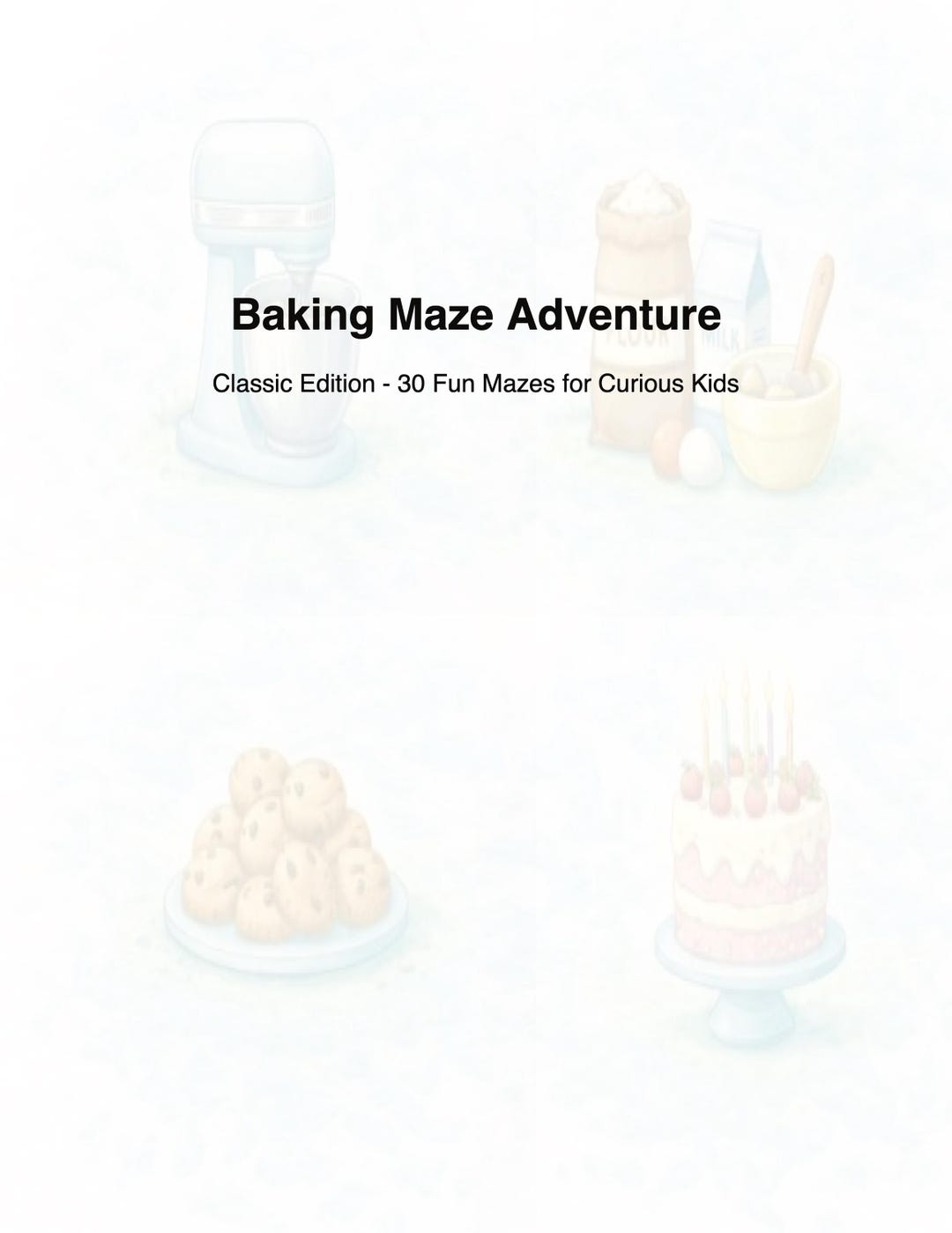 Children’s Maze Puzzle Book -baking Theme - Bundle Edition - Etsy