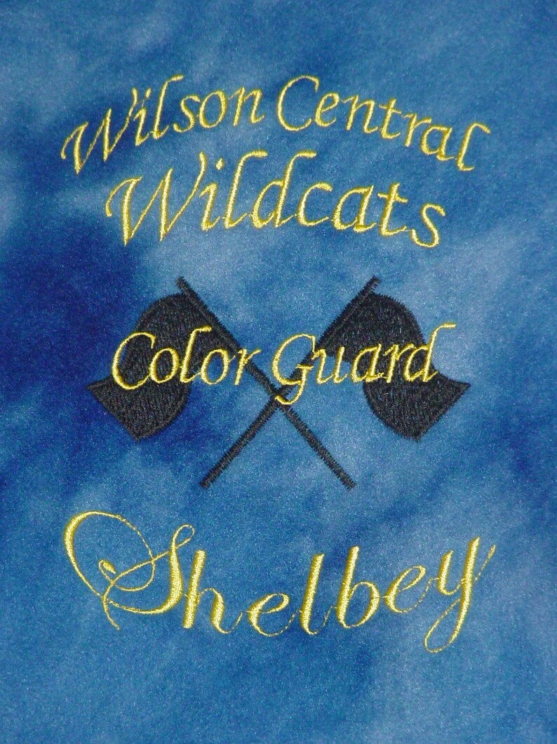Personalized Fleece Blanket For Band with Color Guard Flags Etsy