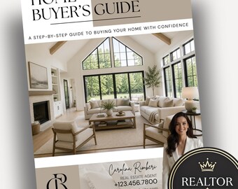 Real Estate Home Buyer Guide, Realtor Marketing, Buyer Presentation, NAR Settlement, Canva Template, Editable, Home Buying process