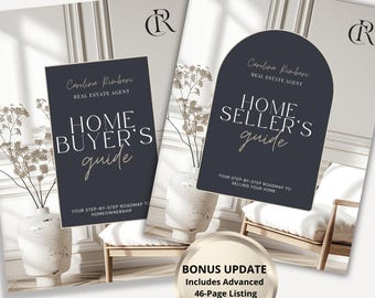 Handbuch für Käufer und Verkäufer, bearbeitbares Canva Realtor Branding, Objektdarstellung, digitaler Download