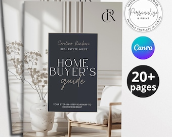 Real Estate Buyer Guide Template Canva  | NAR Compliant Pre-Written Realtor Brochure PDF