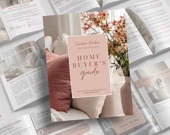 Spring Home Buyer Guide Canva Template, Buyer Presentation Template for Realtors, Real Estate Buyer Packet Editable Marketing Kit