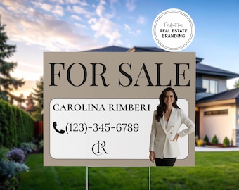 Real Estate Yard Sign Template, Editable Realtor Marketing (Canva)