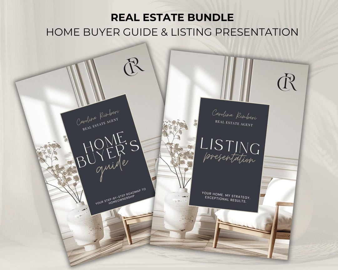 Real Estate Home Buyer Guide & Listing Presentation Bundle, Modern ...