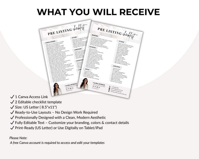 Realtor Pre Listing Checklist Template, Home Seller Guide (canva ...